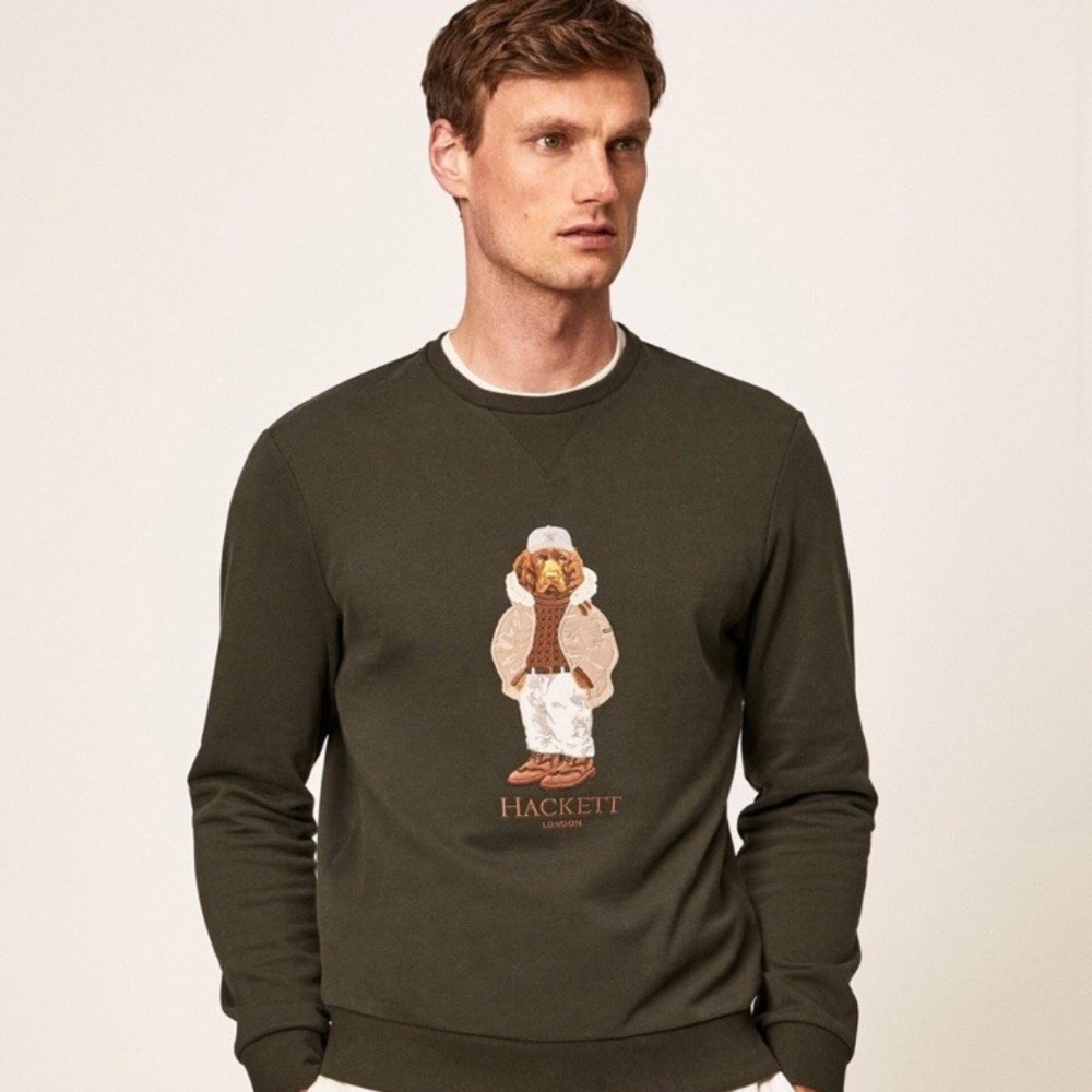 Hackett London Harry Crewneck Sweatshirt Harry Edition 2022 Size L Men's Green